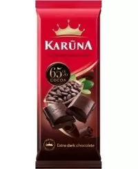 Šokoladas KARŪNA, 65% kakavos, 80 g NEW