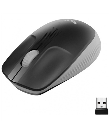 Logitech Full size Mouse M190 Wireless Mid Grey USB