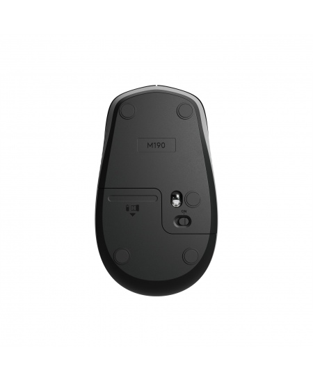 Logitech Full size Mouse M190 Wireless Mid Grey USB