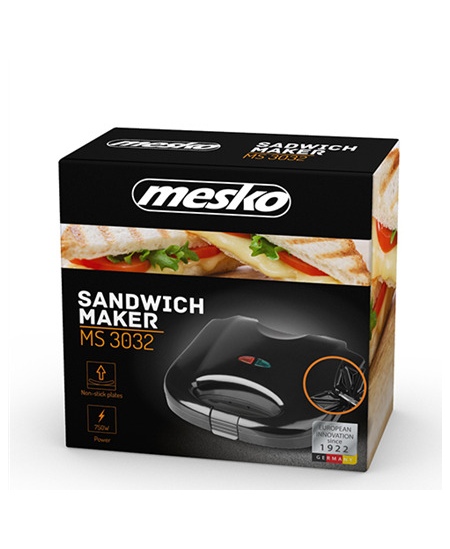 Mesko Sandwich maker MS 3032 750 W Number of plates 1 Number of pastry 2 Black