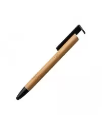 Fixed Pen With Stylus and Stand 3 in 1  Pencil Bamboo Stylus for capacitive displays; Stand for phones and tablets