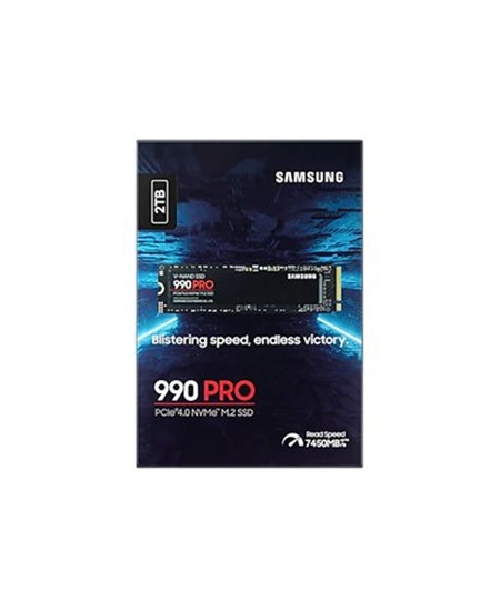 Samsung 990 PRO 2000 GB SSD form factor M.2 2280 SSD interface PCIe Gen4x4 Write speed 6900 MB/s Read speed 7450 MB/s