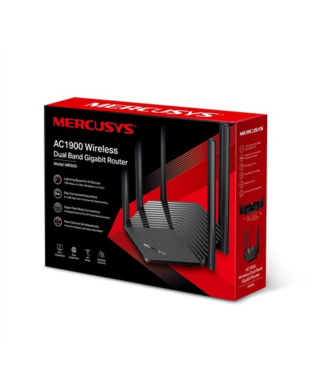 Mercusys AC1900 Wireless Dual Band Gigabit Router MR50G 802.11ac 600+1300 Mbit/s 10/100/1000 Mbit/s Ethernet LAN (RJ-45) ports 2