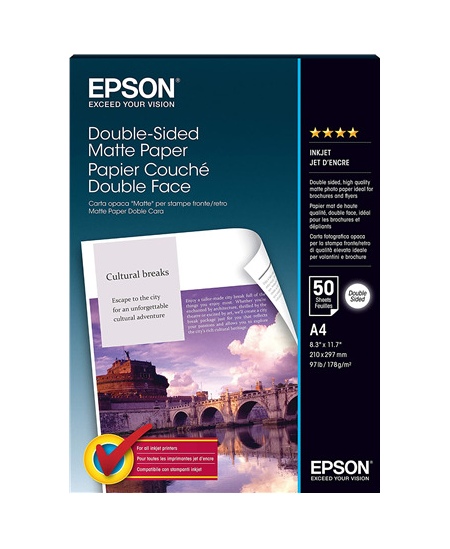 Epson Double Sided Matte Paper - A4 - 50 Sheets A4