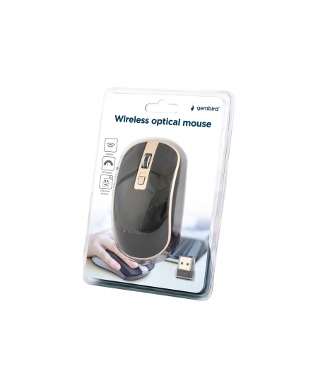 Gembird Wireless Optical mouse MUSW-4B-06-BG Black USB Optical mouse