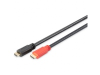 Digitus High Speed HDMI Cable with Signal Amplifier HDMI to HDMI Black/Red 10 m