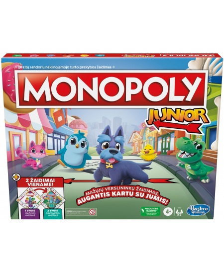 Žaidimas MONOPOLY „Monopolis mažiesiems 2 in 1“ (lietuvių kalba)