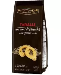 Itališkas pikantiškas užkandis LAURIERI TARALLI su pankolio sėklomis, 200 g