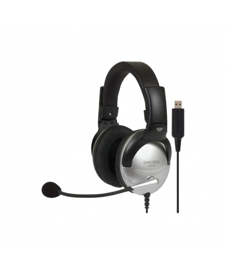 Koss Gaming headphones SB45 USB Wired On-Ear Microphone Noise canceling Silver/Black