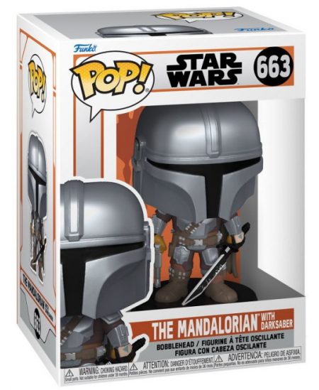 Vinilinė figūrėlė: FUNKO POP! The Mandalorian - Mando w/Darksaber