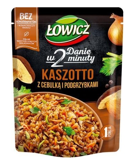 Paruošti grikiai ŁOWICZ, su svogūnais ir džiovintais grybais, 250 g