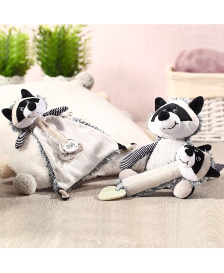 BabyOno minkštas žaislas - migdukas su čiulptuko laikikliu, RACOON ROCKY, 747
