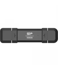 Silicon Power | Portable External SSD | DS72 | 500 GB | N/A " | USB Type-A, USB Type-C 3.2 Gen 2 | Black