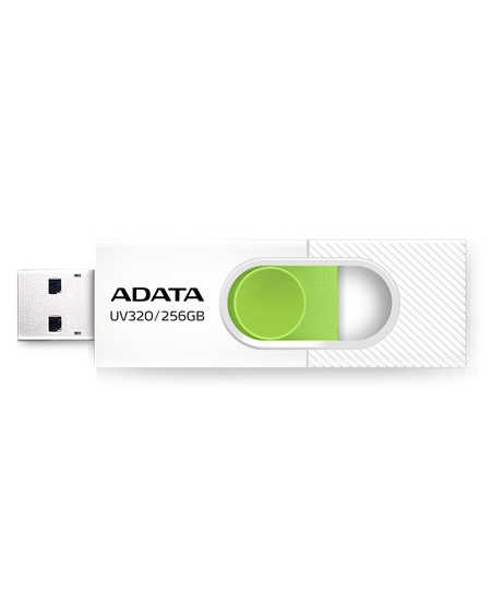 ADATA | USB Flash Drive | UV320 | 256 GB | USB 3.2 Gen1 | White/Green