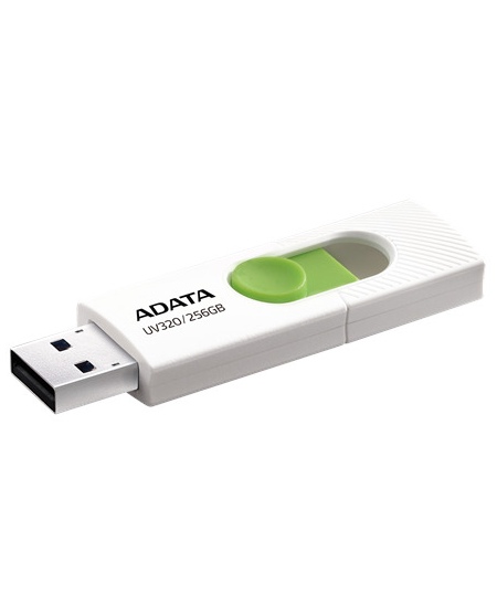 ADATA | USB Flash Drive | UV320 | 256 GB | USB 3.2 Gen1 | White/Green