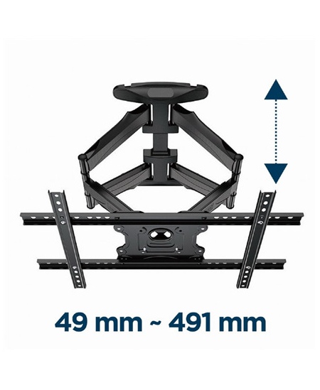 Gembird | Wall mount | WM-75ST-01 | Tilt, swivel, rotate | 32-75 " | Maximum weight (capacity) 45.5 kg | Black