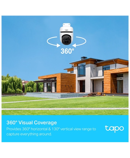 TP-LINK | Pan/Tilt Security WiFi Camera | TC40 | Dome | 2 MP | 3mm | IP65 | H.264 | Micro SD, Max. 512GB
