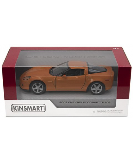 Automobilis KINSMART 2007 Chevrolet Corvette Z06, 1:36