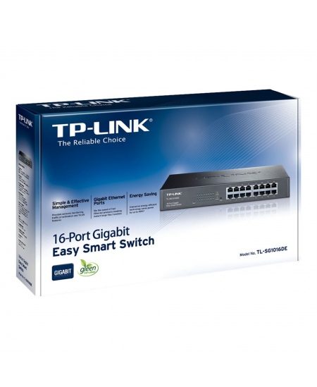 TP-LINK | Switch | TL-SG1016DE | Web Managed | Rackmountable | 1 Gbps (RJ-45) ports quantity 16 | PoE ports quantity | Power sup