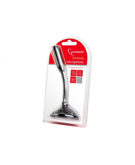 Gembird Desktop microphone MIC-D-02 3.5 mm, 3.5 mm audio plug, Black