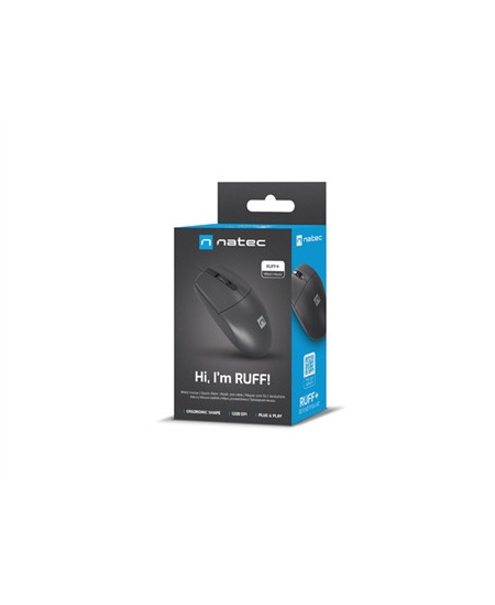 Natec Mouse Ruff Plus Wired, Black