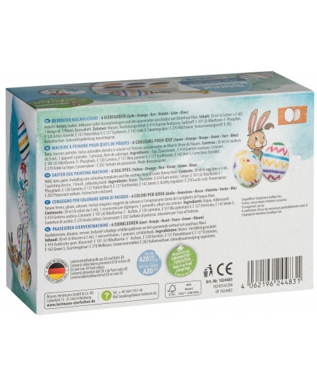 Kiaušinių dažai su dažymo įrenginiu vaikams HEITMANN "Suku ir dažau"