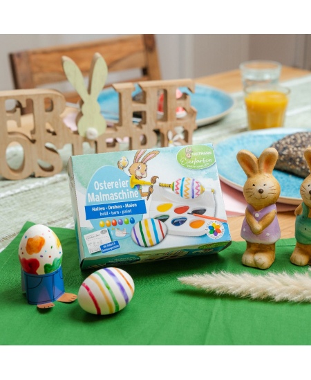Kiaušinių dažai su dažymo įrenginiu vaikams HEITMANN "Suku ir dažau"
