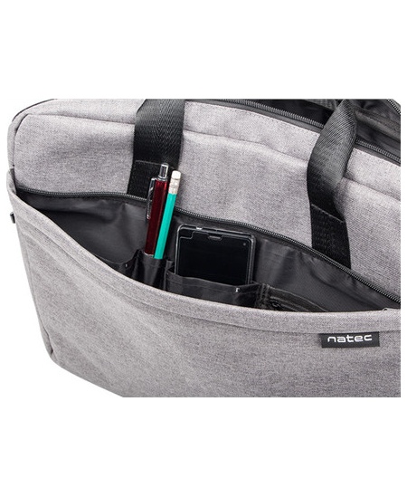 Natec Laptop Bag, Mustela, 15.6", Grey