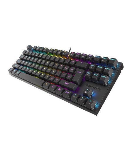 Genesis THOR 303 TKL, Mechanical Gaming Keyboard, RGB LED light, US, Black, Wired, USB Type-A