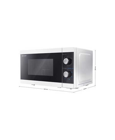 Sharp Microwave Oven with Grill YC-MG01E-W Free standing, 800 W, Grill, White