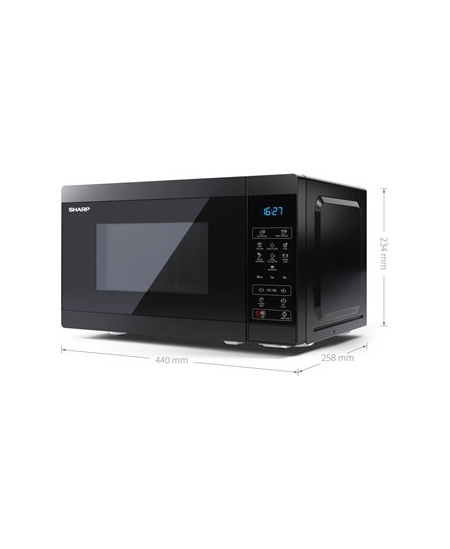 Sharp Microwave Oven YC-MS02E-B Free standing, 800 W, Black