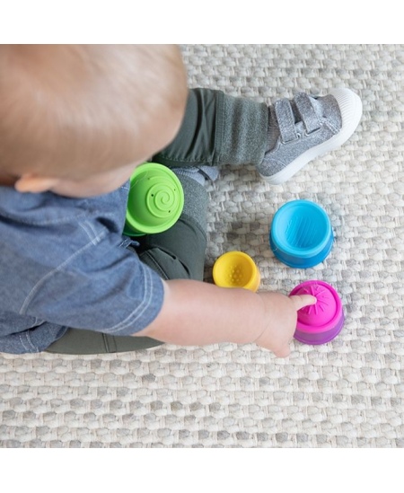 Sensorinis žaislas FatBrainToys „Dimpl Stack“