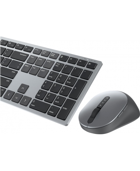 Premier Multi-Device Keyboard and Mouse | KM7321W | Wireless | Ukrainian | Titanium Gray | 2.4 GHz, Bluetooth 5.0