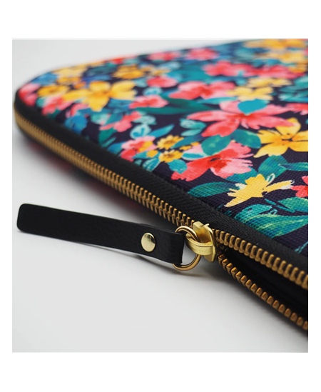 Casyx Casyx for MacBook SLVS-000023 Fits up to size 13 ”/14 " Sleeve Canvas Flowers Dark Waterproof