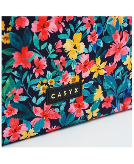 Casyx Casyx for MacBook SLVS-000023 Fits up to size 13 ”/14 " Sleeve Canvas Flowers Dark Waterproof