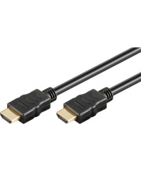 Goobay High Speed HDMI Cable with Ethernet 61150 Black, HDMI to HDMI, 1 m