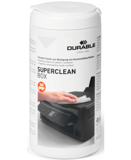 Drėgnos servetėlės DURABLE SUPERCLEAN, 100 vnt.