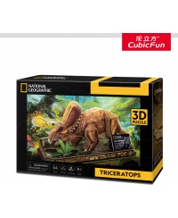 CUBIC FUN National Geographic 3D dėlionė „Triceratopsas“