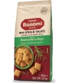 Sluoksniuotos tešlos užkandžiai FORNO BONOMI, su rozmarinu ir pipirais, 150 g