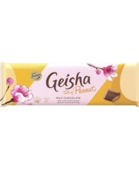 Pieninis šokoladas GEISHA su žemės riešutų skonio įdaru 100g