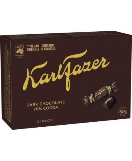 Šokoladiniai saldainiai KARL FAZER 70% Cocoa 150g