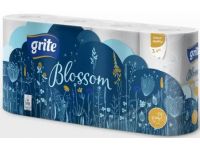 Buitinis tualetinis popierius GRITE Blossom, 8 ritiniai