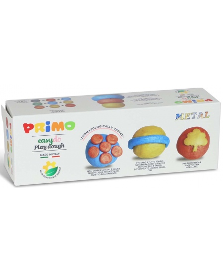 Modelinas PRIMO Metal, 3 spalvų, 3x100 g