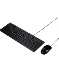 Asus U2000 Keyboard and Mouse Set,  Wired, Mouse included, RU, Black