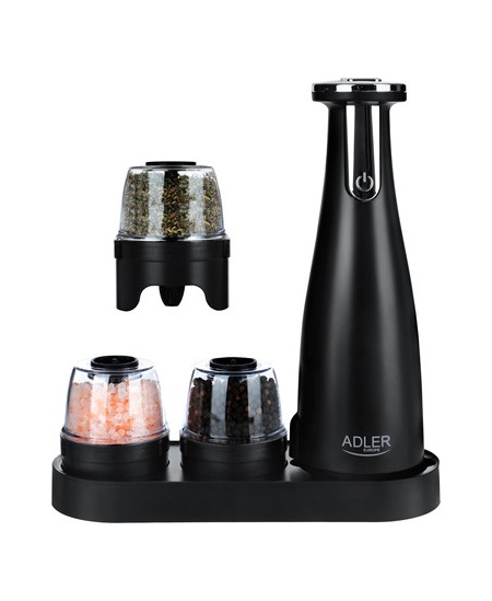 Adler | Electric Salt and pepper grinder | AD 4449b | Grinder | 7 W | Housing material ABS plastic | Lithium | Mills with cerami