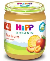 Ekologiška vasaros vaisių tyrelė HiPP, nuo 4 mėn., 125 g