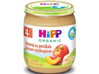 Ekologiška bananų ir persikų tyrelė HiPP, nuo 4 mėn., 125 g