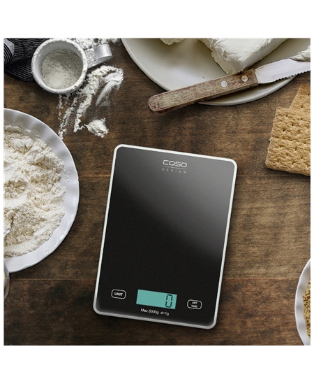 Caso | Kitchen scale | Slim | Maximum weight (capacity) 5 kg | Graduation 1 g | Display type | Black