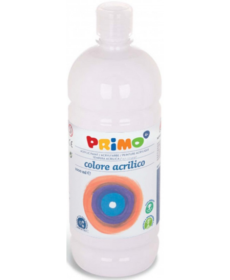 Akriliniai dažai PRIMO, baltos spalvos, 1000 ml