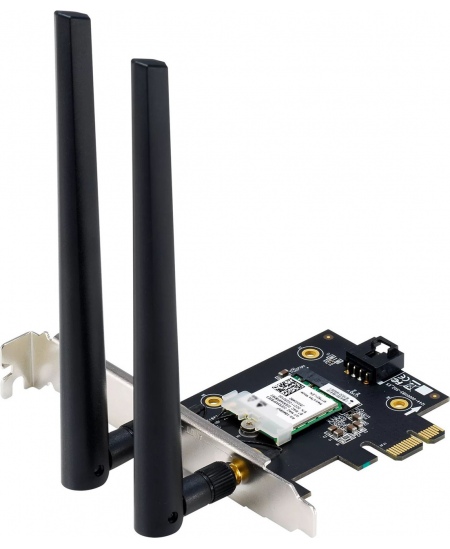 Asus AX1800 Dual-Band Bluetooth 5.2 PCIe Wi-Fi Adapter PCE-AX1800 802.11ax, 574+1201 Mbit/s, MU-MiMO Yes, No mobile broadband, A